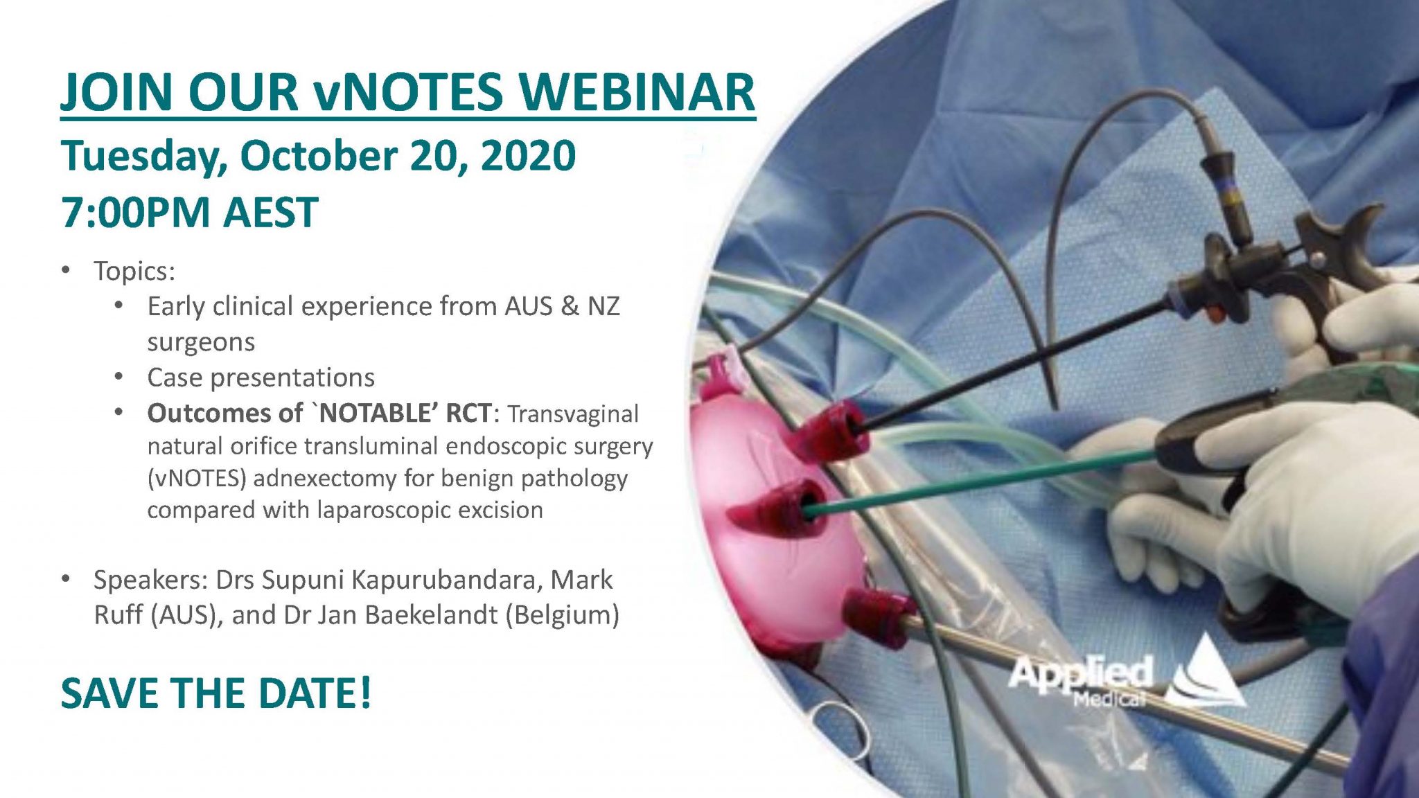 VNOTES Hysterectomy Adnexectomy Webinar AGES